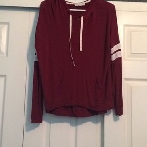 Maroon long sleeve hoodie